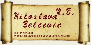 Miloslava Belčević vizit kartica